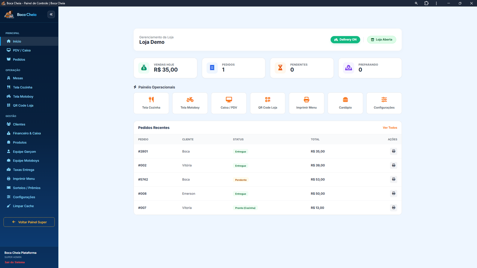 Menu Principal